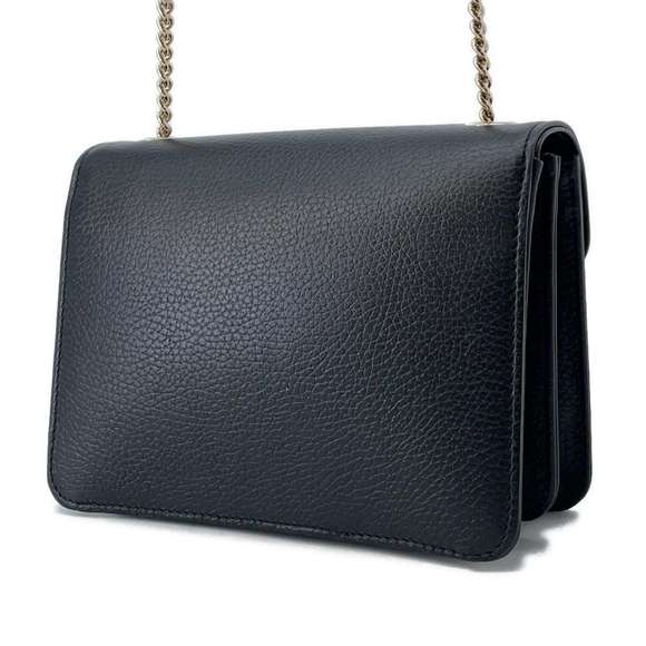Gucci Chain GG Bag Shoulder Black Interlocking - Picture 2 of 8